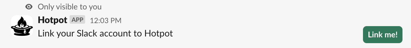Linking Slack account to Hotpot