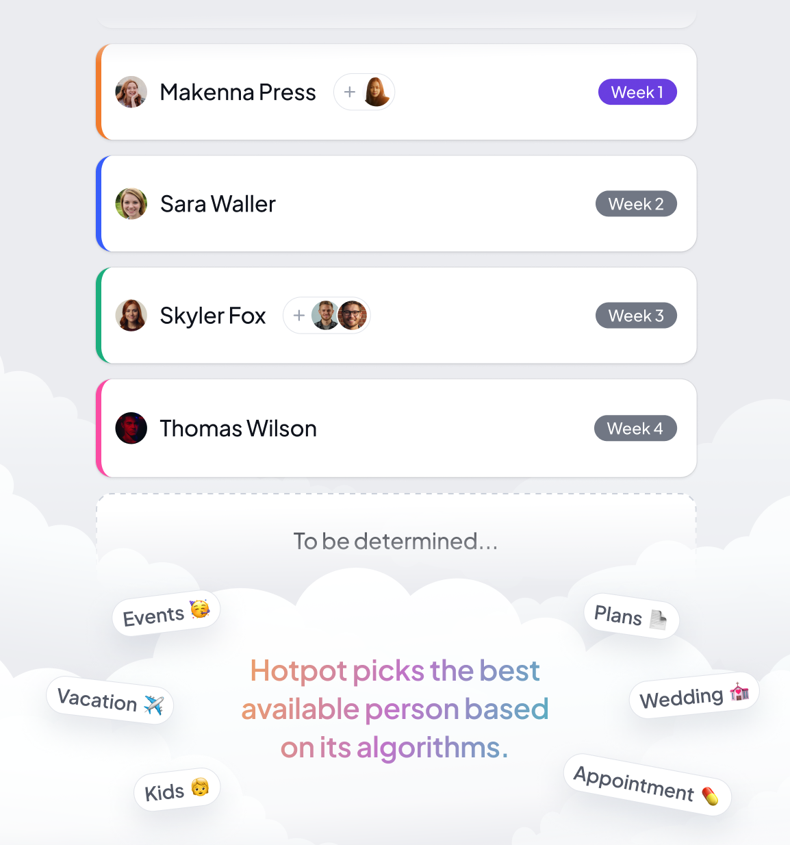 This snazzy graphic visualizes Hotpot's Smart Scheduler.